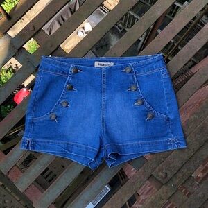 blue spice denim sailor shorts